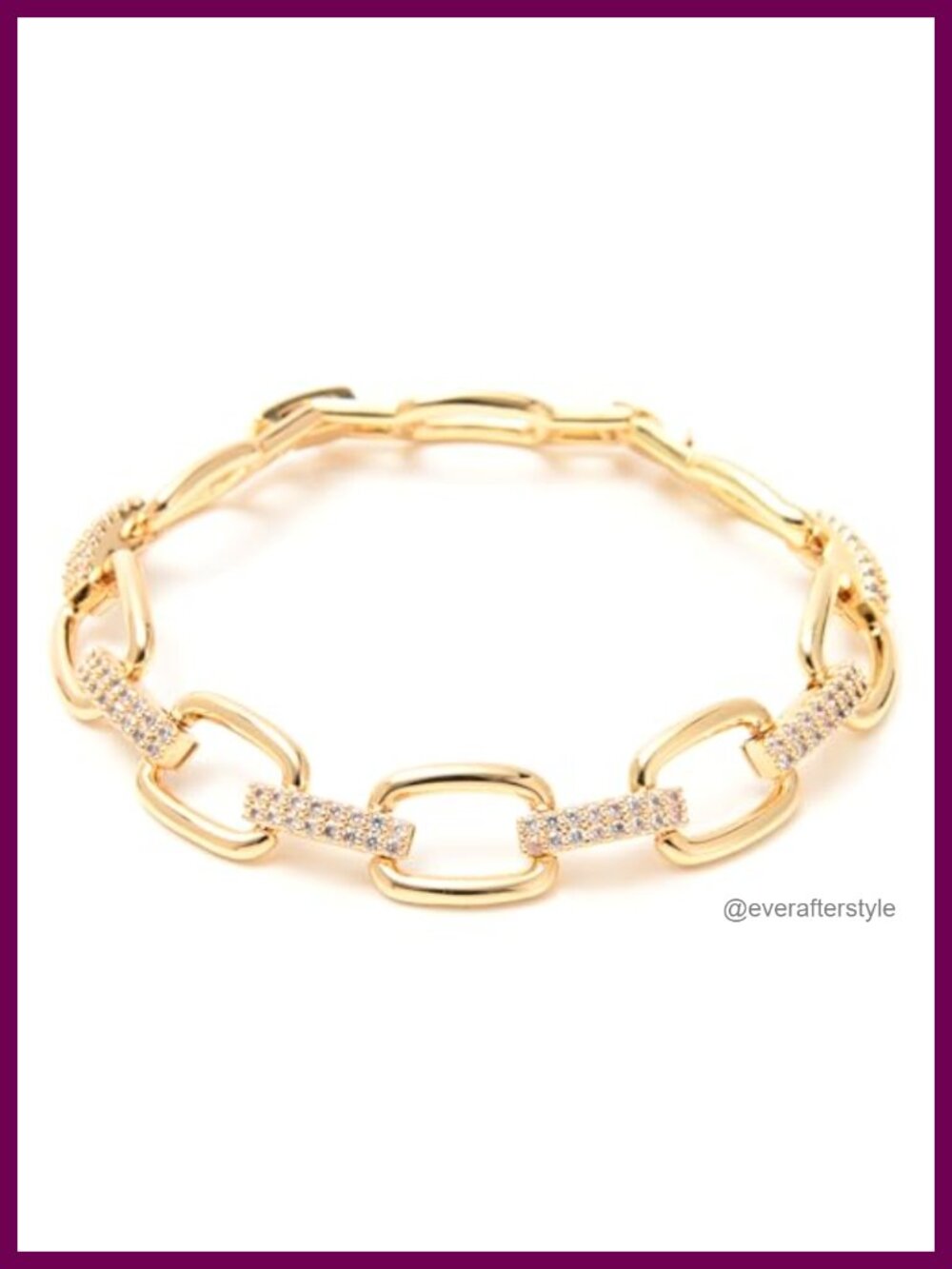 14K Gold and Silver Plated Curb Chain Bracelet with Toggle Clasp